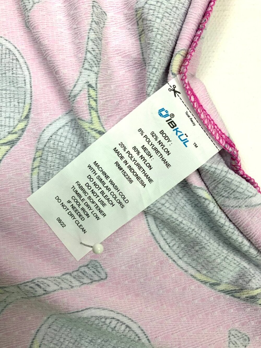 New Women's IBKUL Long Sleeve 1/4 Zip Tennis Top Venus Hot Pink Sz L - Picture 14 of 16